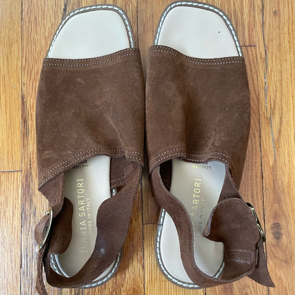Polaris Sartori Brown Suede Sandals